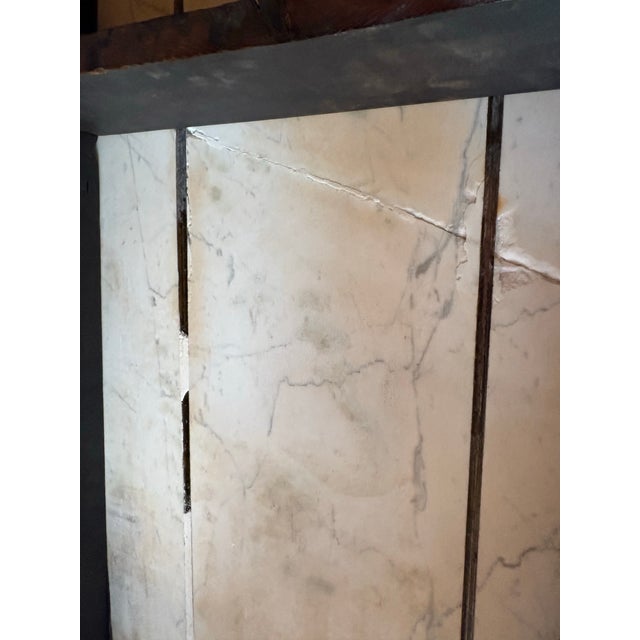 Superb 19th Century Carrara White Marble Top Hall or Antique Console Table For Sale - Image 9 of 10