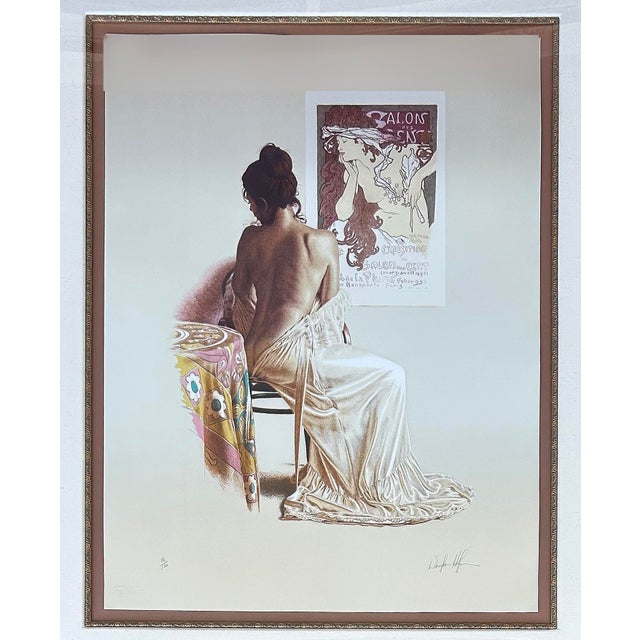 1980s Lithograph "Salon Des Cent" by Artist Douglas Hoffman, Signed #76/100 For Sale In Miami - Image 6 of 7