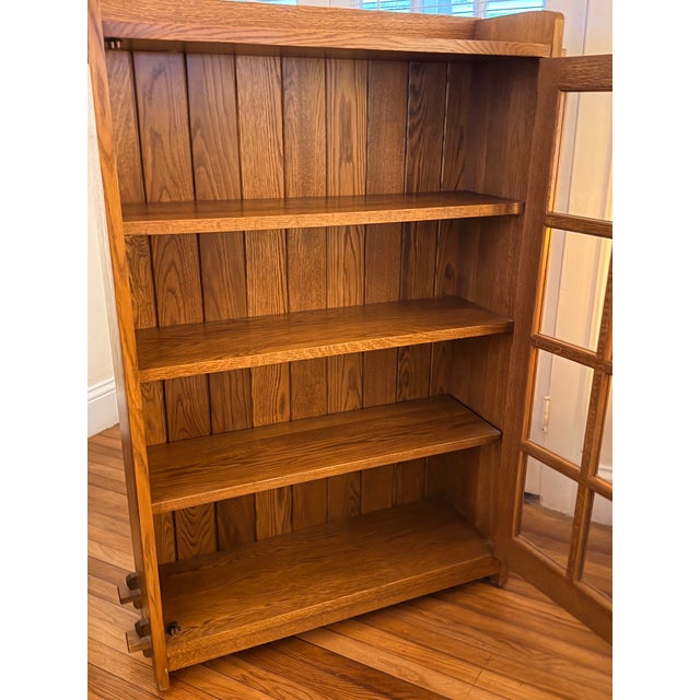 Arts & Crafts Stickley Arts & Crafts Oak Single Door Bookcase For Sale - Image 3 of 6