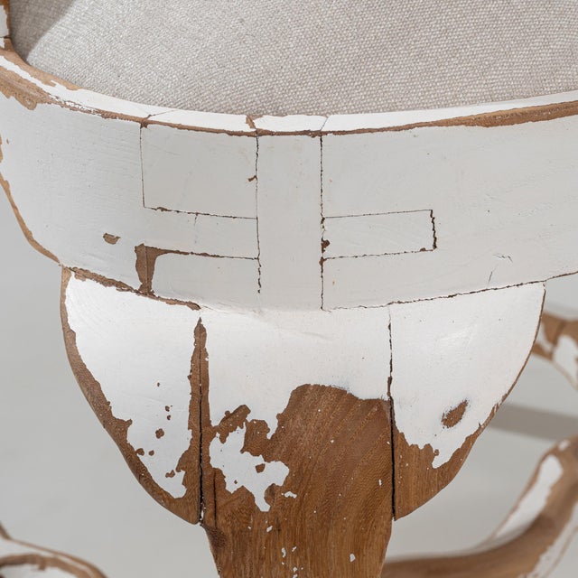 This 20th Century Swedish Rococo Revival dining chair showcases the graceful, sculptural lines characteristic of the...