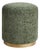 Jade Green & Brass Upholstered Stool For Sale