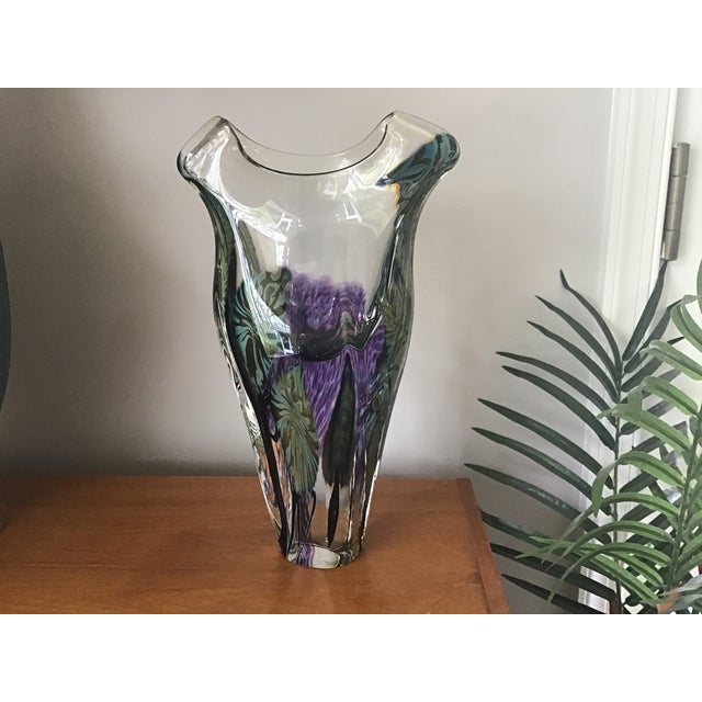 2000s Signed David Lotton Art Glass Vase For Sale - Image 12 of 12