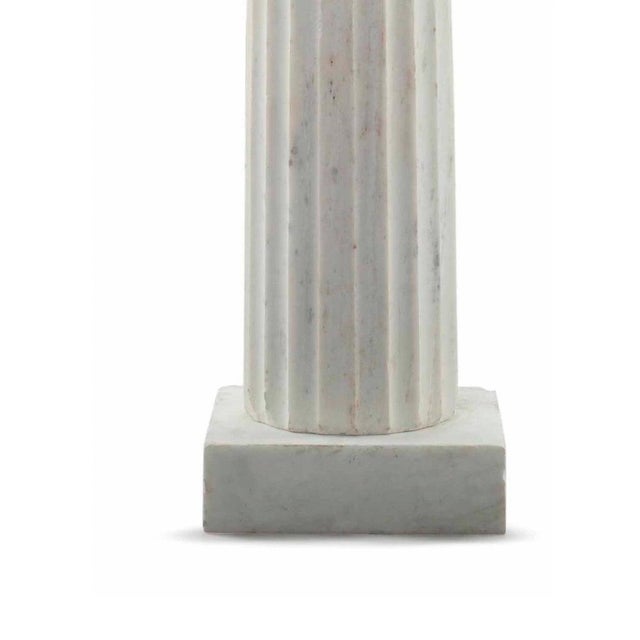 Victorian Style Marble Fluted Column For Sale - Image 3 of 5