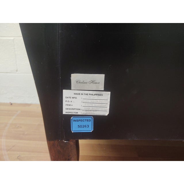 Black Chelsea House Custom Chinoiserie Black Bombe Commode 3 Drawer Chest For Sale - Image 8 of 9