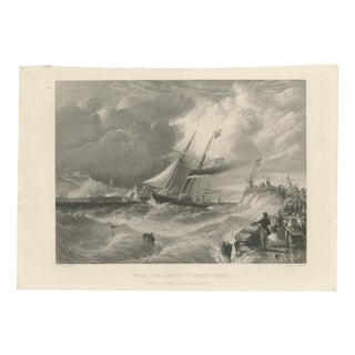 After William Adolphus Knell, Prince Albert Landing at Dover Royal Maritime, 1840, Engraving For Sale
