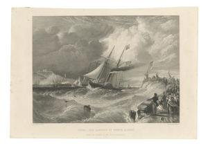 After William Adolphus Knell, Prince Albert Landing at Dover Royal Maritime, 1840, Engraving