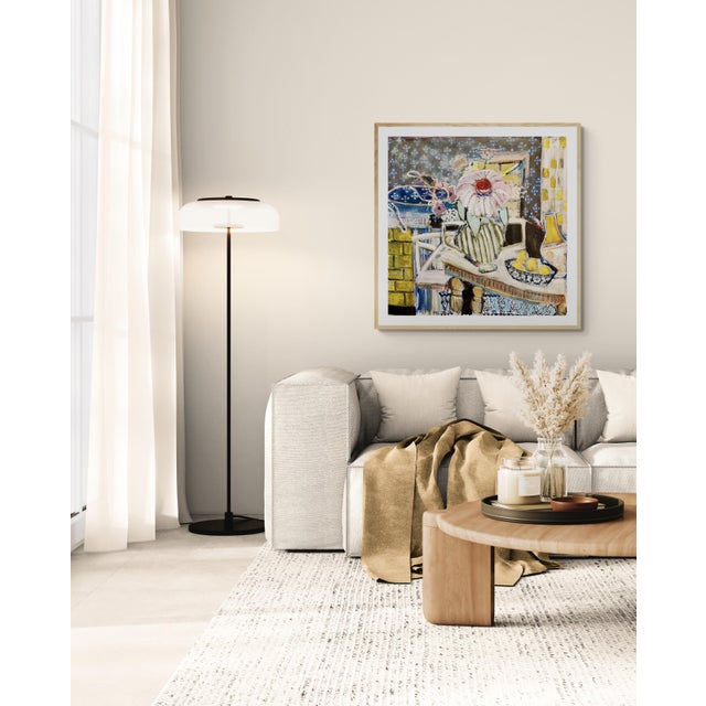 Textile Calico Cat Large Cat Painting Original Art by Shann Spishak For Sale - Image 7 of 9