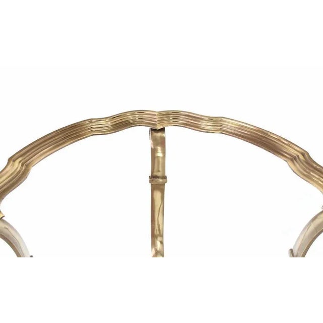 Vintage Mid Century Round Scalloped Edge Side Tables- a Pair For Sale - Image 6 of 10