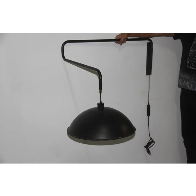 Black Italian Extendable Wall Lamp from Ecoluce, 1970s For Sale - Image 8 of 12