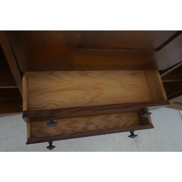 Stickley Mission Oak Harvey Ellis Inlaid Fall Front Bookcase For Sale In Philadelphia - Image 6 of 18