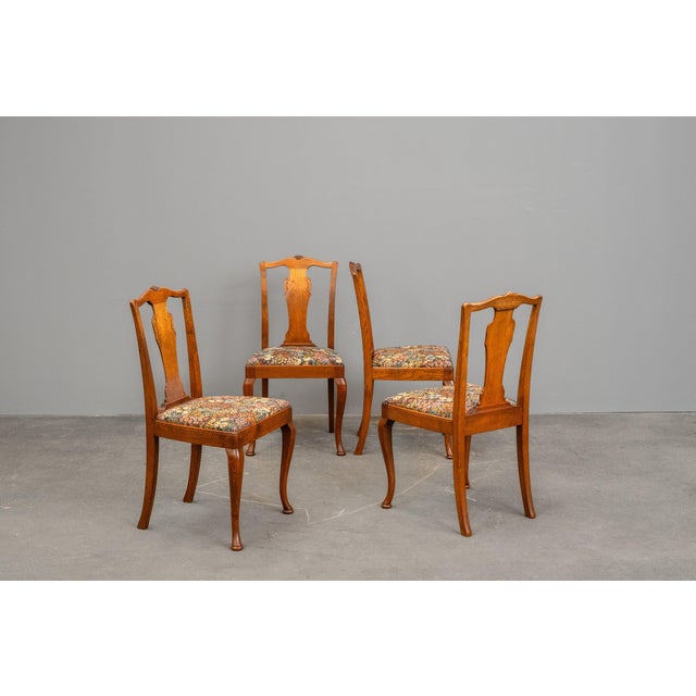 Item: Set of 4 chairs Period & Style: Art Nouveau - Early 20th Century Features: - Elegant and decorative furniture set...