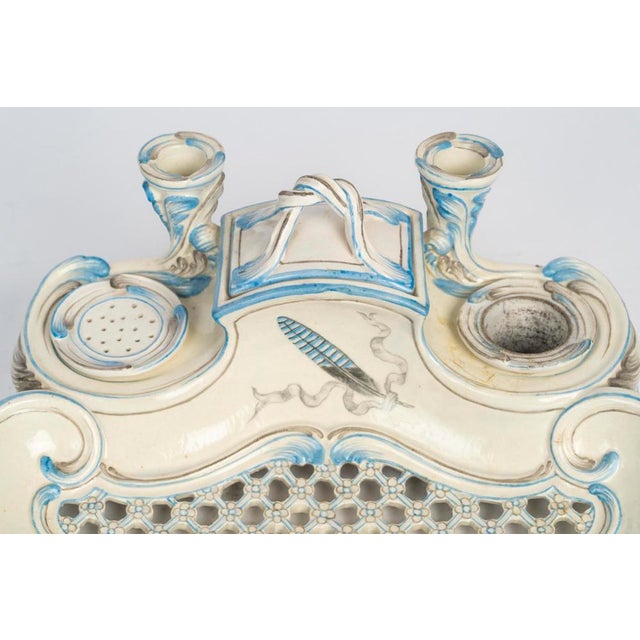 Porcelain inkwell signed by Emile Gallé, early 20th century. Porcelain inkwell by Emile Gallé from the early 20th century....
