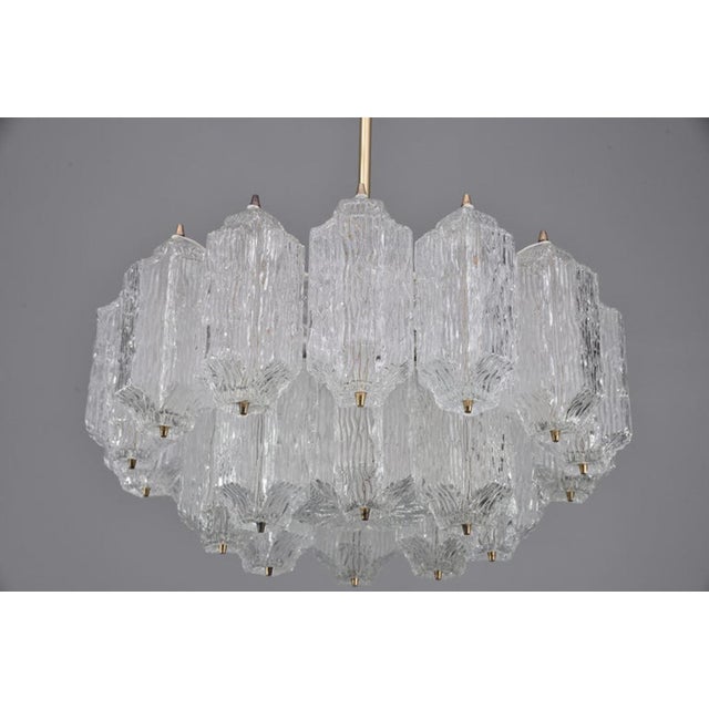 Ice Glass Chandelier from Kalmar, 1950s For Sale - Image 6 of 16