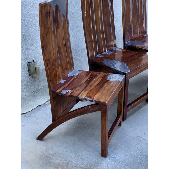 Early 20th Century Acacia Wood Chairs For Sale - Image 17 of 17