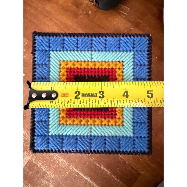 Early 21st Century Multi-Colored Handmade Tissue Box Cover For Sale - Image 5 of 5
