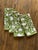 Hand block printed napkin set featuring a classic and timeless floral design in olive green. These artisan sewn cotton...