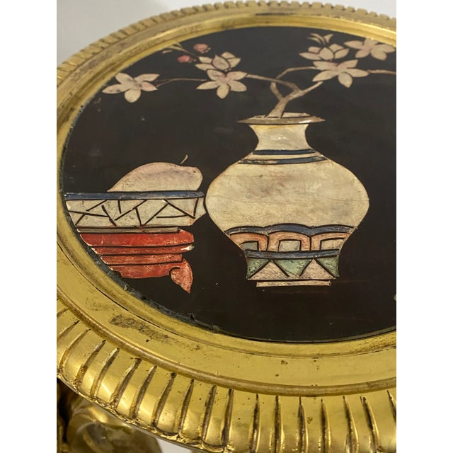 Vintage Gilded Bronze Plant Stands With Inlay C.1940 - a Pair For Sale - Image 12 of 13