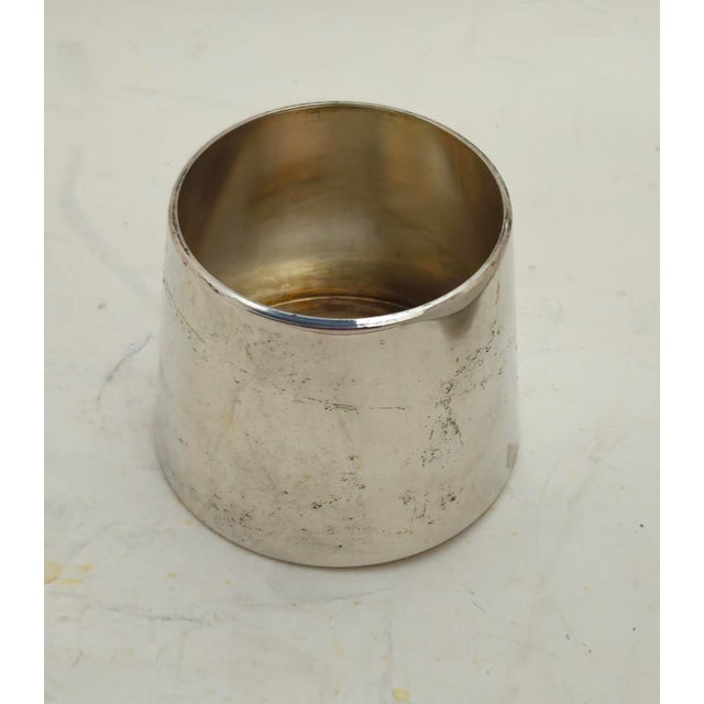 Silver 1950s Mid Century Modern P M Italy Silverplated Brass Coffee Pot, Creamer and Sugar Bowl, With Tray - 4 Piece Set For Sale - Image 8 of 15