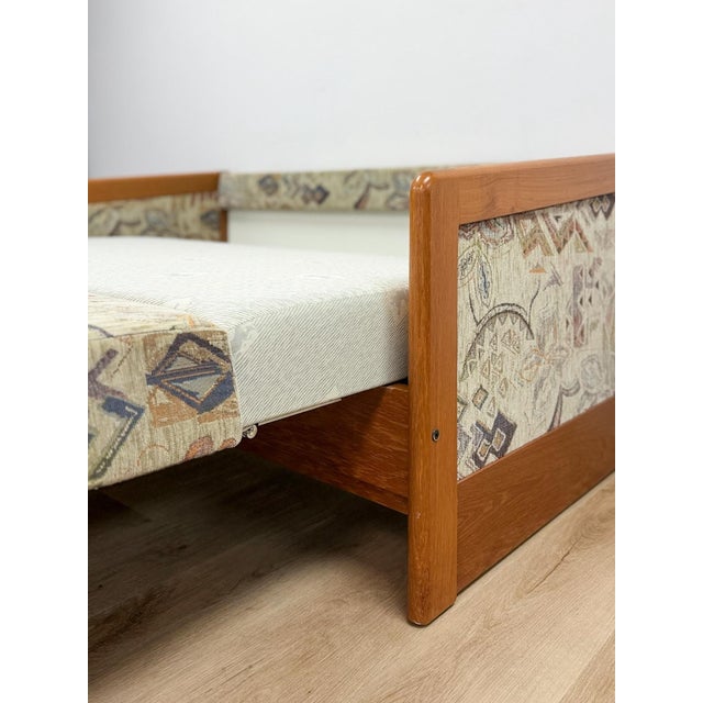 Vintage Sleeper Sofa Hestbæk Style Danish MCM Teak Convertible Daybed Pullout Couch For Sale - Image 13 of 17