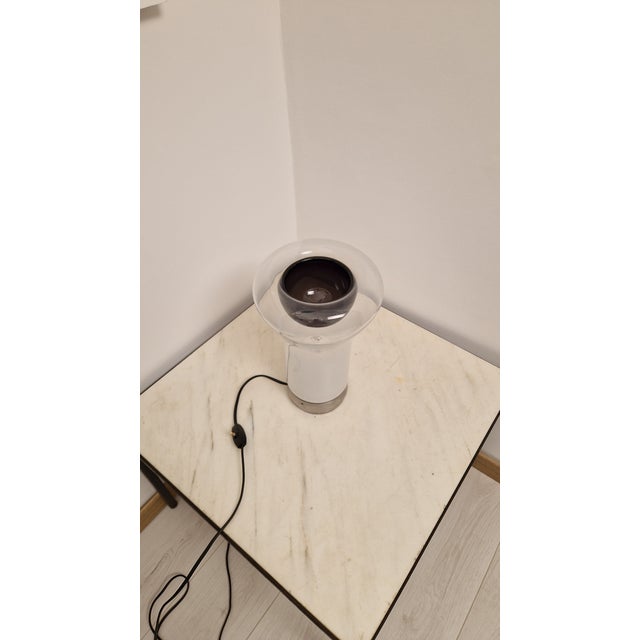 Metal Saffo Table Lamp in Metal and Glass by Angelo Mangiarotti for Artemide, 1960s For Sale - Image 7 of 18