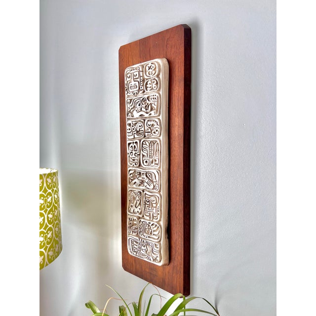 Mid-Century Modern 1960s Vintage Carlos Sierra Franco “Mayan Paradise” Sterling Silver Carved Hanging Wall Plaque For Sale - Image 3 of 7