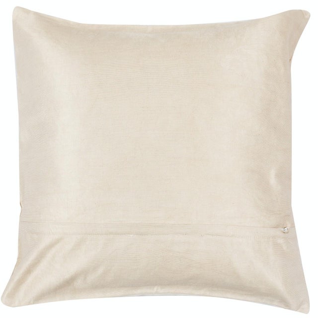 Contemporary 20"x20" Embroidered 100% Silk Cushion. Luxury Pillow Cover. Handmade Toss Pillow For Sale - Image 3 of 4