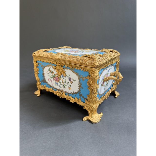 19th Century Porcelain and Gilt Bronze Casket, France For Sale - Image 9 of 18