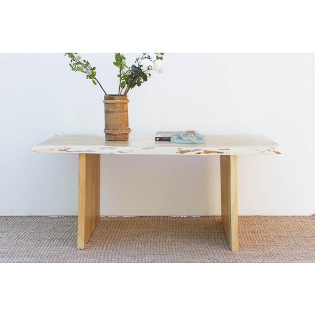 California Coastal 72" Bleached Live Edge Table For Sale In Los Angeles - Image 6 of 6
