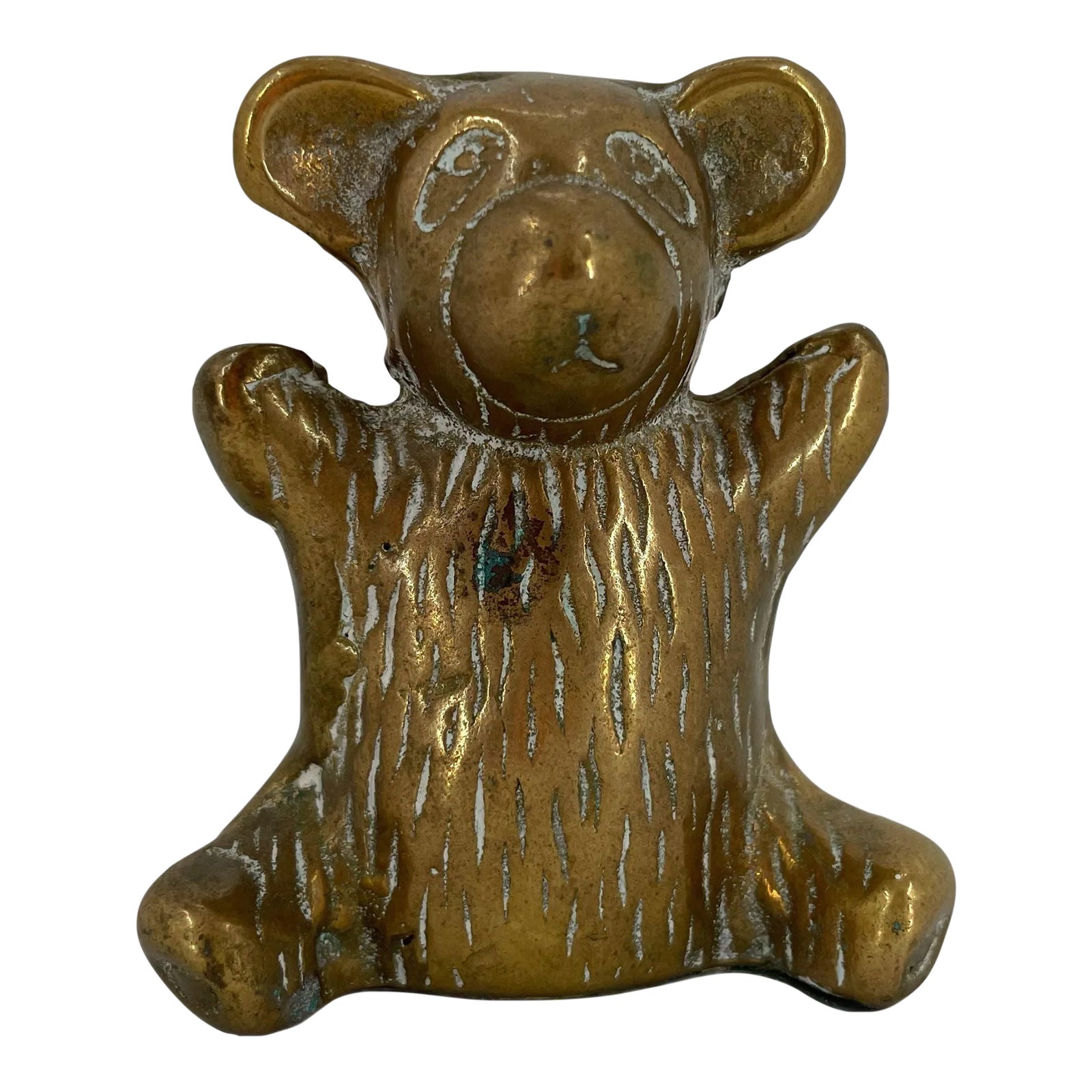 Vintage MidCentury Brass Teddy Bear Animal Figurine Chairish