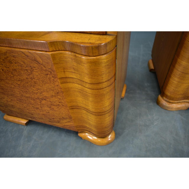 Vintage Art Deco Bedside Tables, Czechoslovakia, 1939s, Set of 2 For Sale - Image 6 of 18