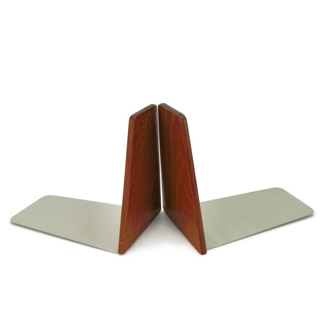 Mid-Century Modern Mid-Century Danish Teak Bookends attributed to Kai Kristiansen for Feldballes, 1960s, Set of 2 For Sale - Image 3 of 5