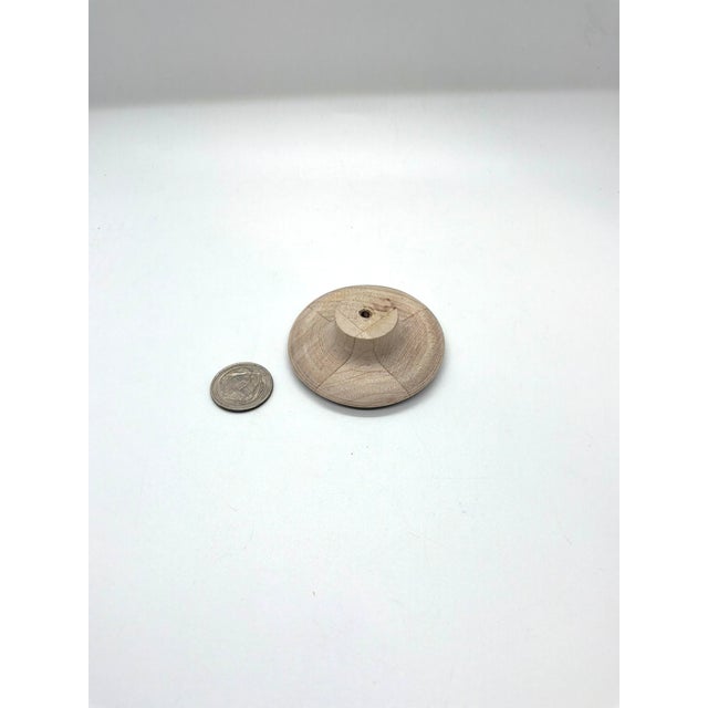 Contemporary Henredon Wood Disc Knob Unfinished. For Sale - Image 3 of 3