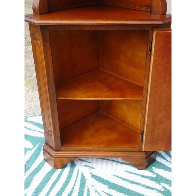 Brown Corner Display Cabinet, 1980s For Sale - Image 8 of 18