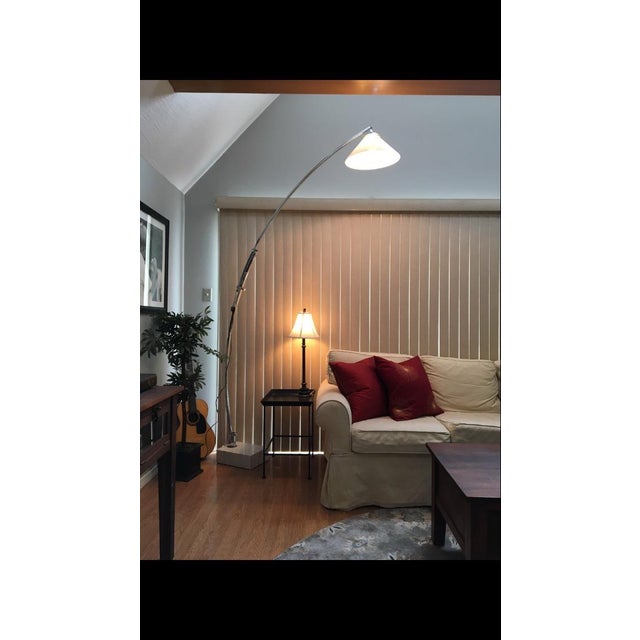 Mid-Century Chrome Floor Arch Telescoping Lamp For Sale - Image 4 of 10