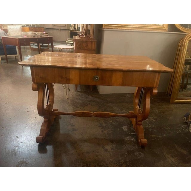 19th C. German Walnut Writing Table For Sale In Dallas - Image 6 of 8