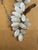 Vintage carved alabaster grape vines cluster. Naturalistic look, great home decor accent.