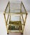 Italian Brass & Crystal Bar Trolley, 1950s For Sale - Image 4 of 5