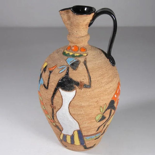 Mid-Century Italian Ceramic Vase by Brothers Fiancullacci for Fratelli Fanciullacci, 1960s For Sale - Image 4 of 10