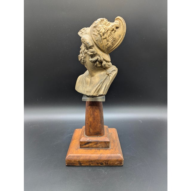 Late 19th Century Antique "Grand Tour" Spelter Bust: Spartan King Menelaus For Sale - Image 5 of 11