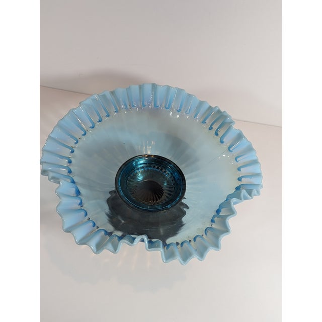 This vintage bride's bowl is a stunning piece, possibly from Fenton, but the maker is unknown. The base was made by the...