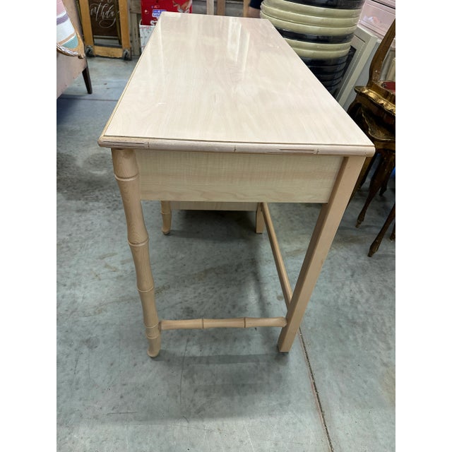 Mid 20th Century Vintage Broyhill Faux Bamboo Desk | Chairish