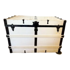 Early 1900's Antique Steamer Trunk on Casters
