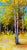 Autumn Sensation by Michelle Condrat | Oil on board Landscape with yellow trees and grass. For Sale - Image 4 of 5