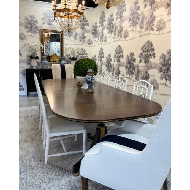 Lilian August Wessex Mahogony Double Pedestal Dining Table For Sale In Houston - Image 6 of 6
