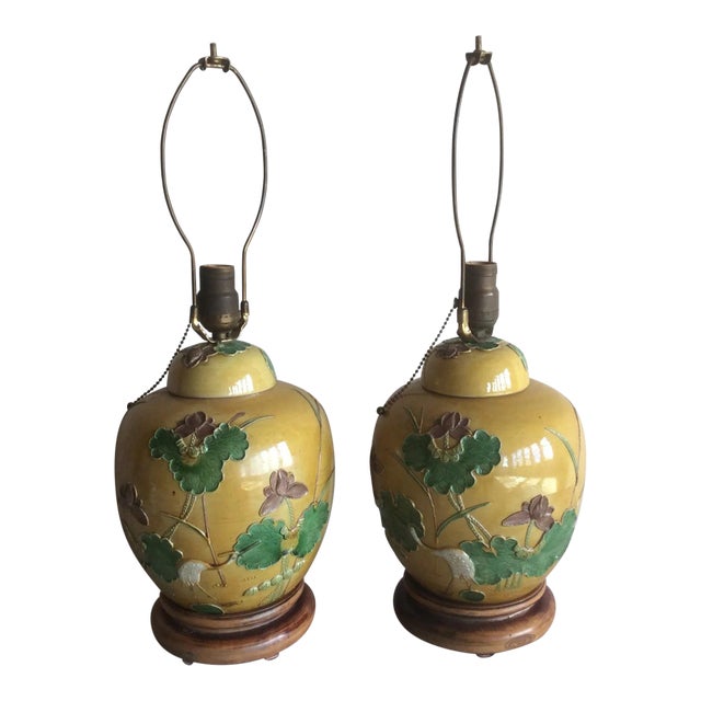 Pair of Antique Chinese Ginger Jars Lamps Chairish