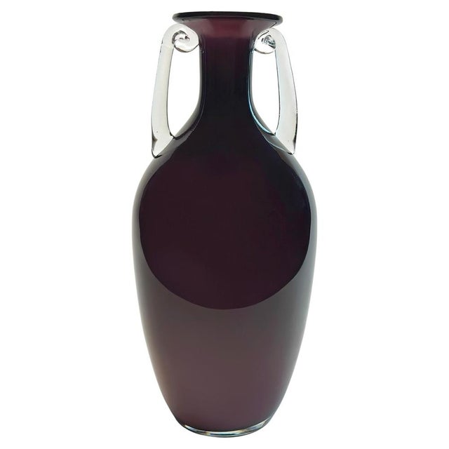 Vintage Cased Glass Amphora Vase by Jerzy Słuczan-Orkusz, 1980s For Sale - Image 10 of 10