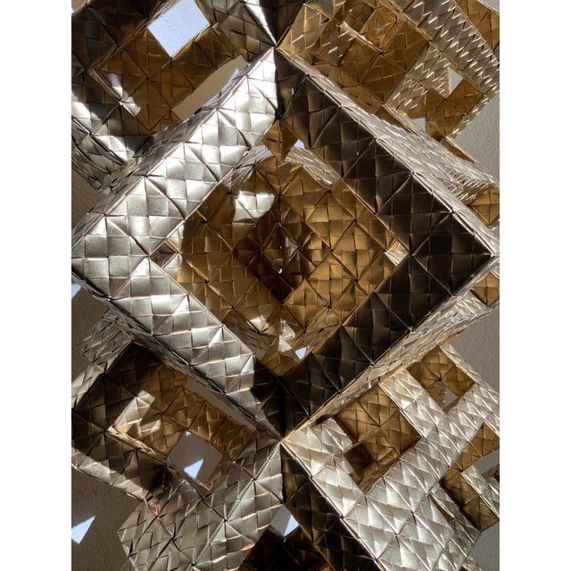 Gold Monumental Origami Art Sculpture For Sale - Image 8 of 10