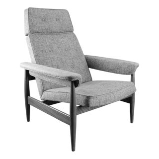 Mid-Century Modern Grey Lounge Chair, 1960s For Sale