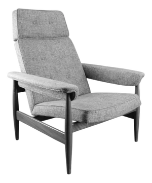 Mid-Century Modern Grey Lounge Chair, 1960s