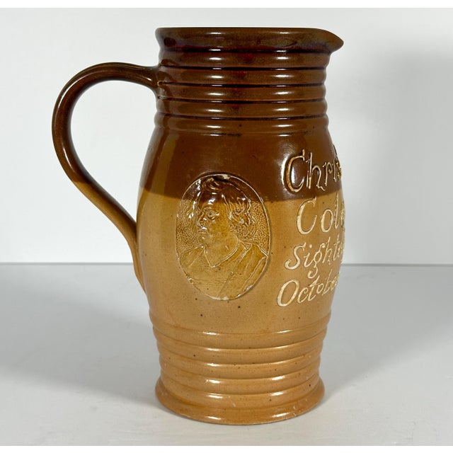 19th Century Antique Doulton Lambeth Stoneware Pitcher: 1893 World's Fair Columbian Exposition For Sale - Image 5 of 10